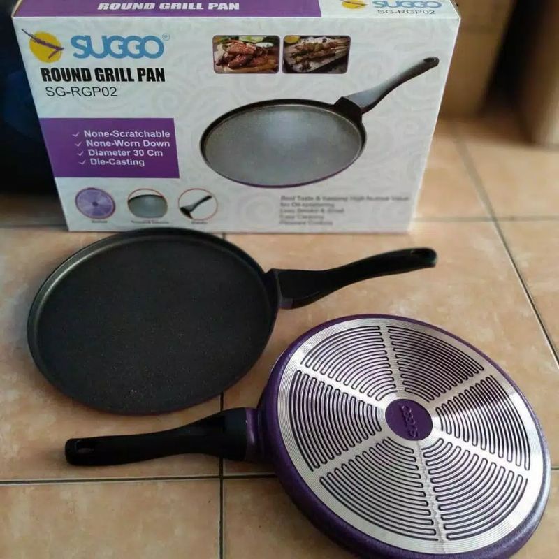 Round Grill Pan Suggo Cetakan Pizza 30cm GROSIR