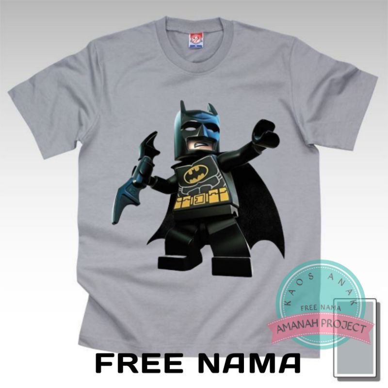 BAJU ANAK LEGO BAT MAN KAOS ANAK BAHAN PREMIUM