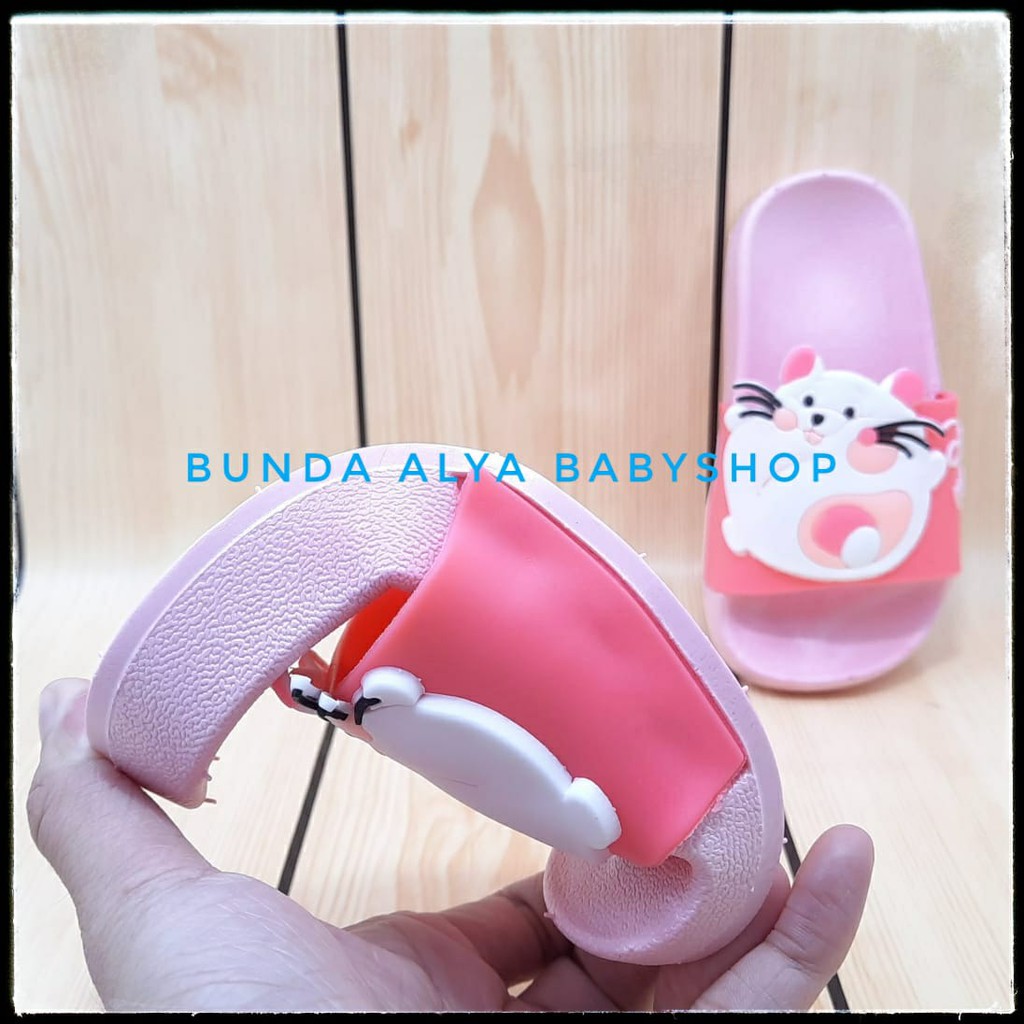 Sandal Anak Perempuan Usia 3 4 5 6 Tahun IMPORT PINK FANTA - Sandal Anak Cewek Elastis Anti Licin Size 28 - 33