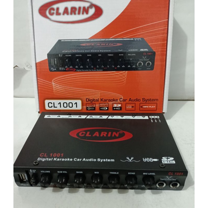pre AMP equalizer CLARIN CL 1001 with USB, SD card, MP3 player digital karaoke