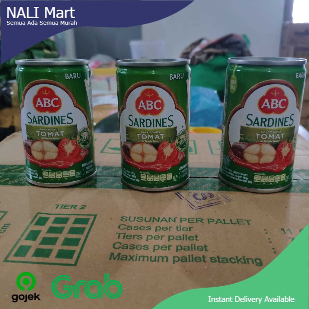 

Sarden ABC155 gr Saus Tomat - Sardines - Ikan Sarden
