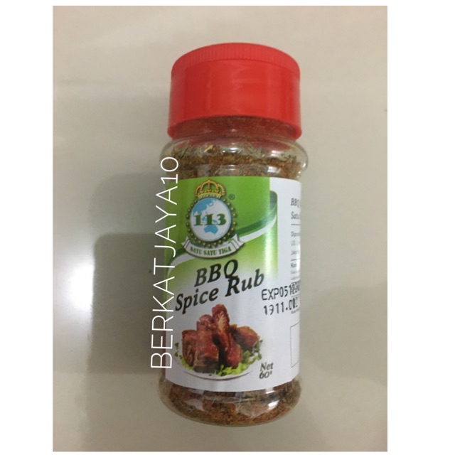 Bumbu Masak 113 Barbeque Seasoning BBQ Spice Rub Satu Satu Tiga 60gr