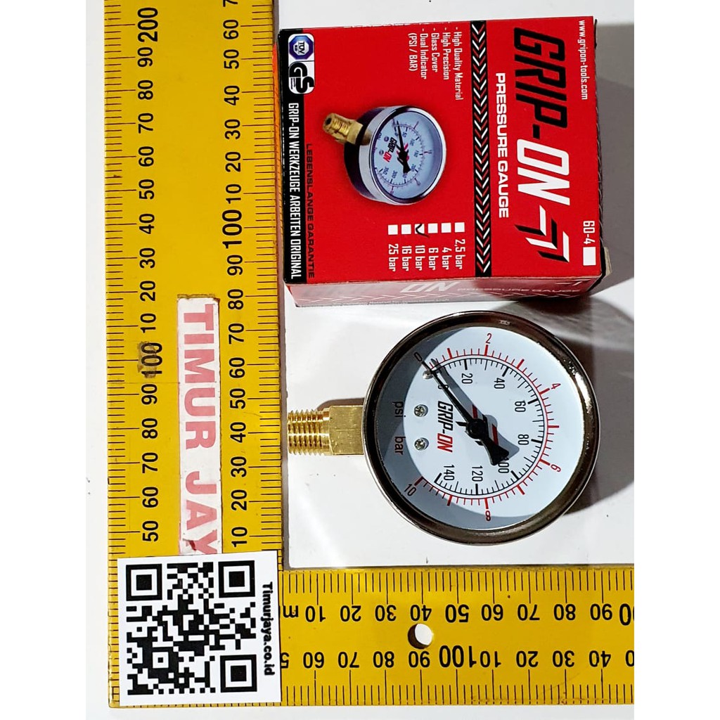 EINHILL Manometer 10 Bar Pressure Gauge Ukuran Angin Kompresor Meter