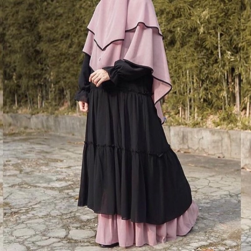 Preloved Gamis set Syari by Ayumomalula AMany blackpink | Hijab nonped | Aqsamodestwear Elmadina Alj