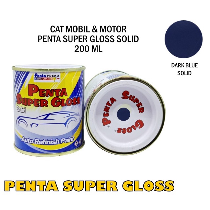 CAT PENTA DARK BLUE 247 200 gram - cat penta biru - cat penta super gloss biru - cat biru gelap - cat mobil biru - cat motor biru