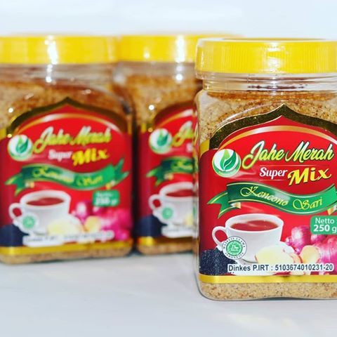 Jahe Merah bubuk 250 gr Super Mix Kencono Sari Asli Original