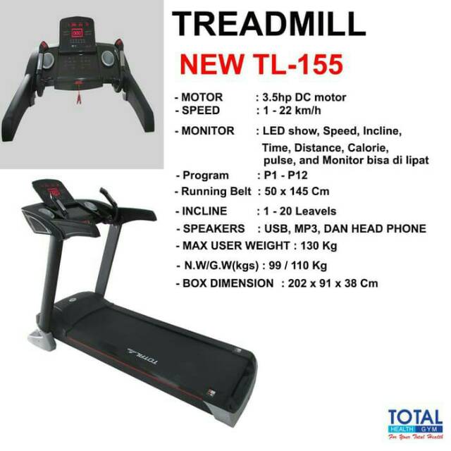 Treadmill Elektrik Comersial TL-155