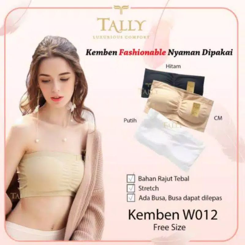 kemben Tally W012 bra kemben rajut polos dan ada busa kemben pendek