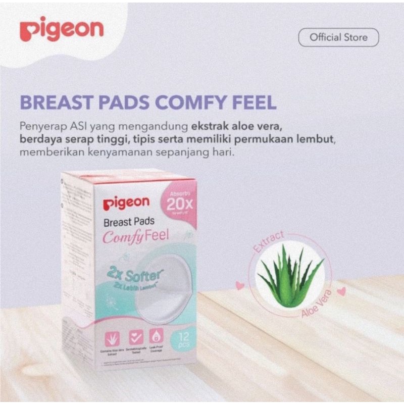 Pigeon Breast Pad Comfy Feel 12 Pcs - Bantalan Penyerap ASI