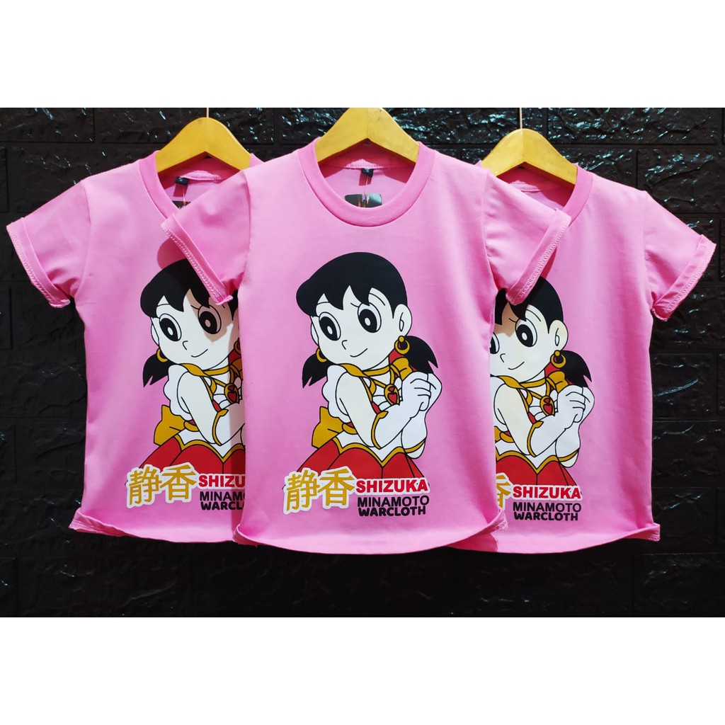 Kaos Anak Perempuan Bahan Adem Kualitas Distro Shizuka Pink