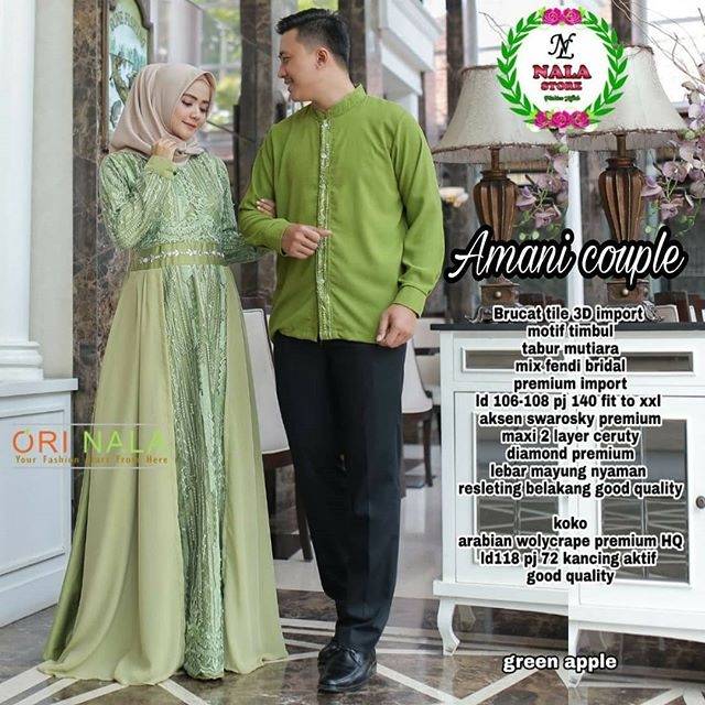 Couple armani | dress couple | dress brokat couple | kebaya couple brokat tile | kebaya solo