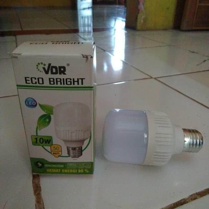 Lampu LED 10 Watt VDR Eco Bright BOHLAM LED Cahaya Putih SNI