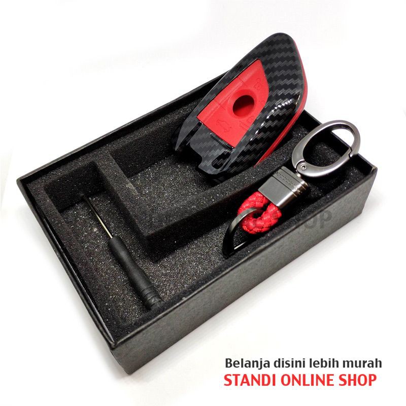 Cover Smartkey Sarung Kunci Remote BMW Seri X1 X3 X5 F Series Merah