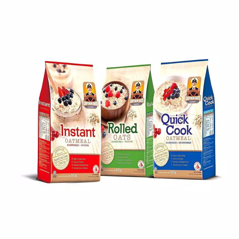 

OATMEAL / OATS / QUAKER OAT/ CAPTAIN 800GR / INSTANT / QUICK COOK