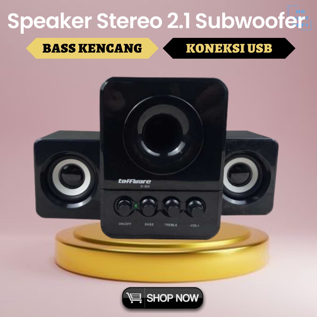 Taffware Pengeras Suara Audio Home Theater Teater Portable Soundbar Speaker Spiker Speker Subwoofer 