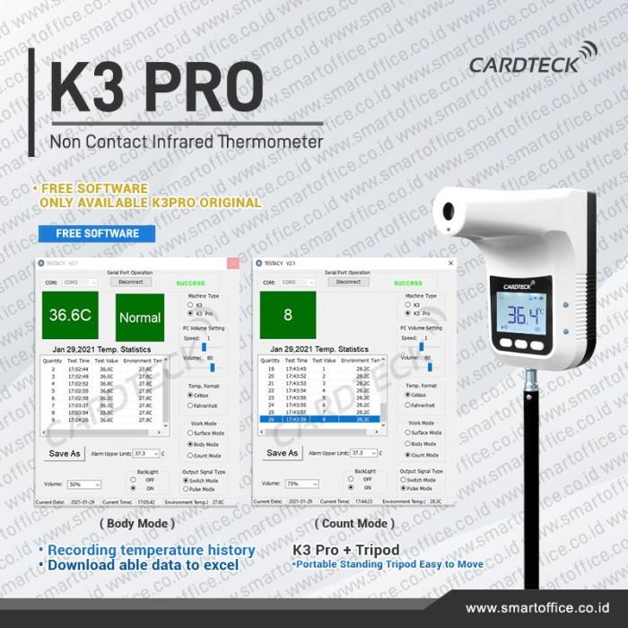 K3 Pro Infrared Thermometer Komplit Standing Tripod Charger & Software