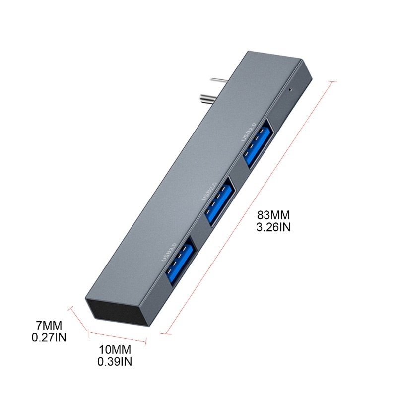 Vivi Hub Adapter Splitter Multi Port USB 3.0 2.0 Tipe-C 3 in 1 Portable Untuk PC