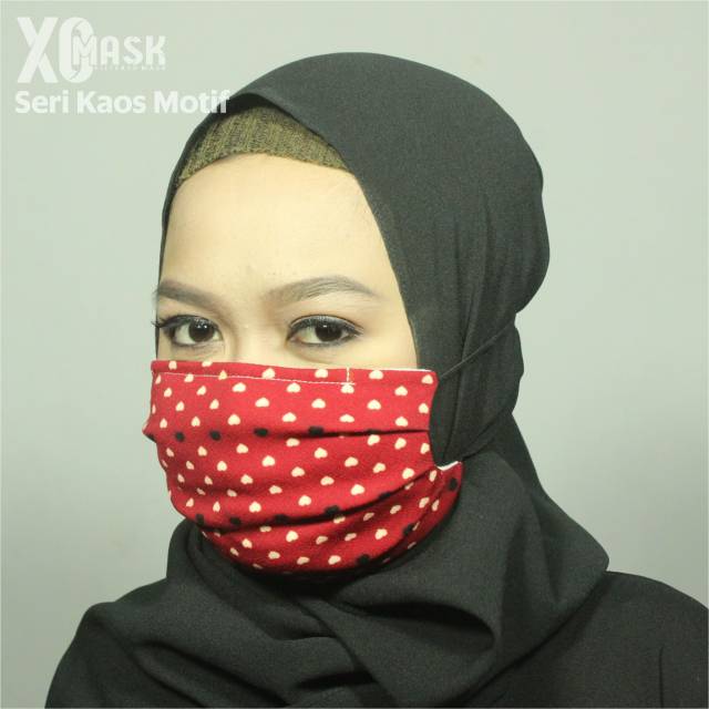 XO Masker Kain dengan Kawat Hidung 2Ply/3Ply - Masker Katun Motif  - Masker Katun isi Tissue