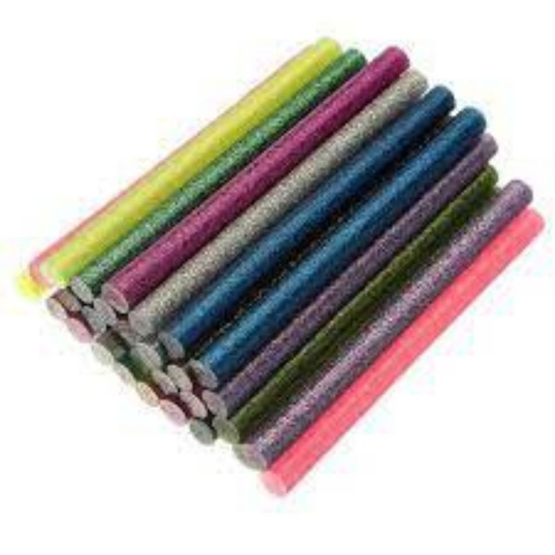 LEM LILIN WARNA WARNI - LEM TEMBAK WARNA WARNI GLITTER 20CM - REFILL GLUE GUN GLITTER