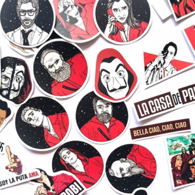 

Money Heist tumblr sticker pack A5 / La casa de papel