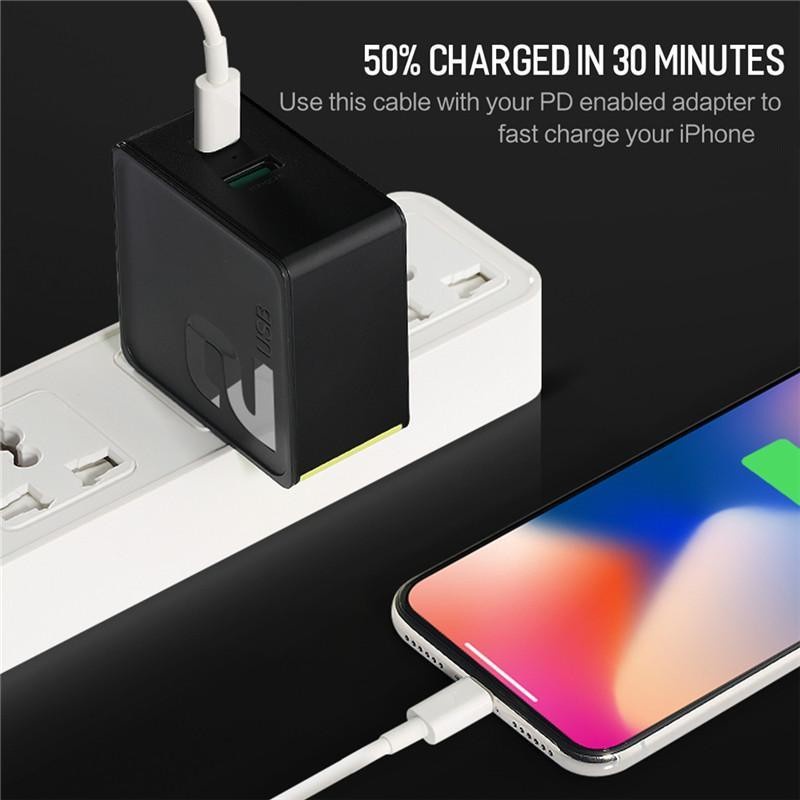 PD 18W Fast Charge Kabel Data Type C To Lightning