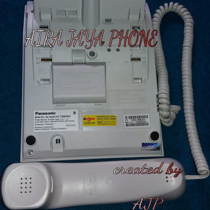 Pesawat Telpon Telephone Panasonic KX-TS880 Caller ID BISA BUAT INDIHOME DAN mesin PABX Second spesial