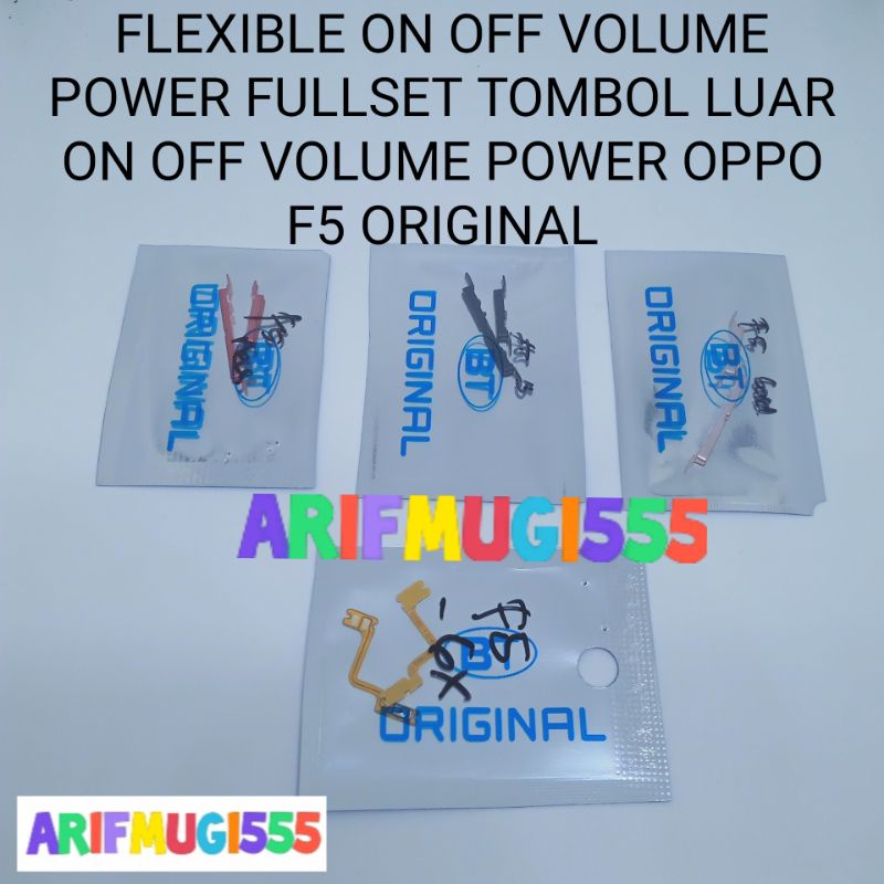 Tombol luar on off Volume Plus Flexible Flexible Power On Off Volume Oppo F5 Original