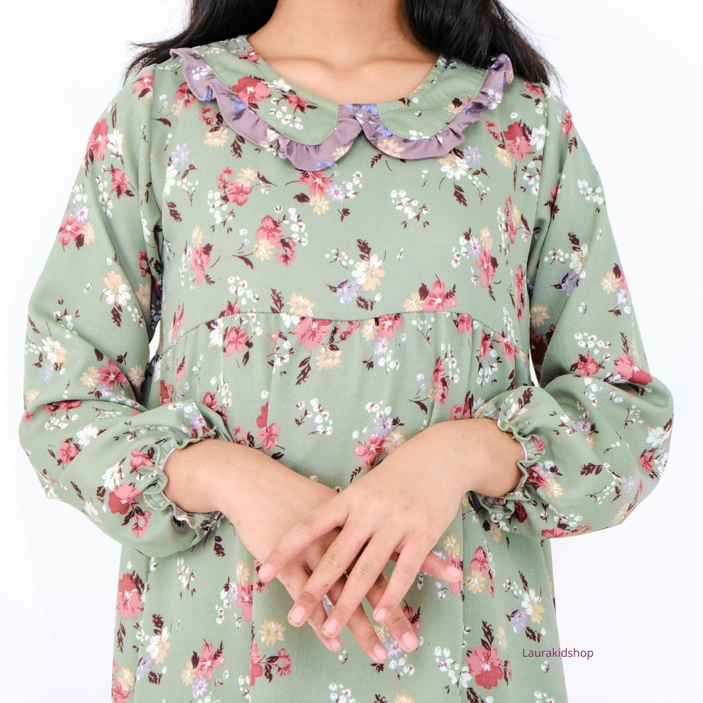 Gamis Anak / Gamis Anak Perempuan / Baju Muslim Anak Perempuan Vivian Laurakids 5 - 15 TAHUN