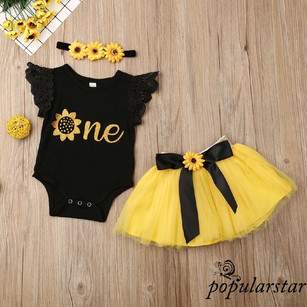 Romper Rok Tutu Bayi Perempuan Motif Bunga untuk Ulang Romper Rok Tutu Bayi Perempuan Motif Bunga untuk Ulang