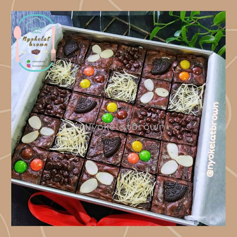 

Fudgy Brownies Sekat 20x20cm