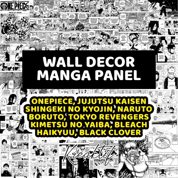 (GLOSSY) Poster Anime Manga Wall Decor Panel Komik - One Piece Jujutsu Kaisen Black Clover Haikyuu A