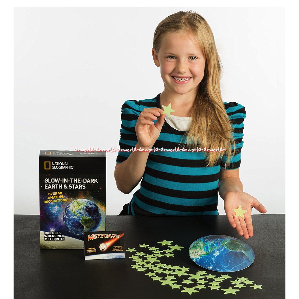 National Geographic Glow In The Dark Earth &amp; Stars Kit Mainan Merakit Bumi Bintang