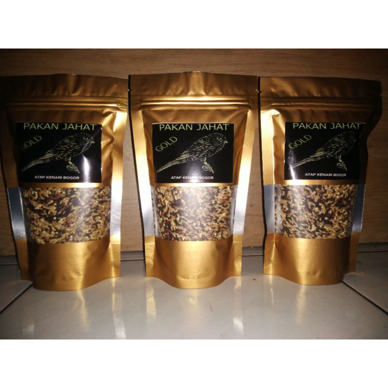 Pakan Jahat Gold ReCondition ( Kemasan Plastik ). Pakan untuk Kenari Macet, Pasca Mabung, PAUD, Dong