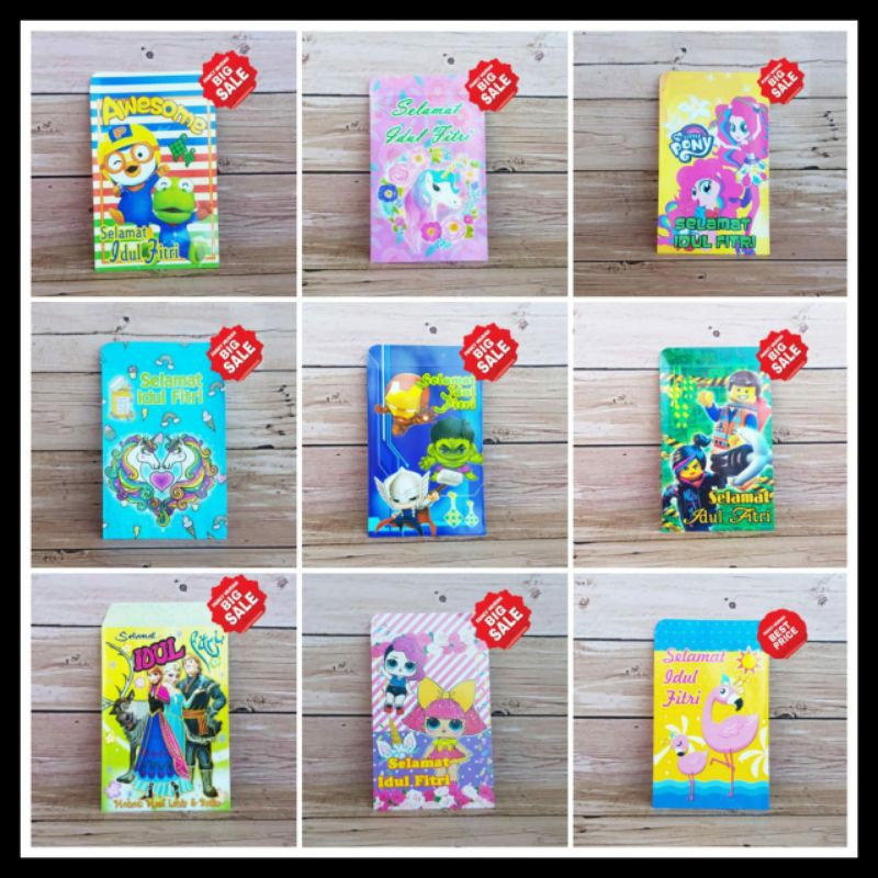 

(SALE) AMPLOP IDUL FITRI / ANGPAO LEBARAN AVENGERS LOL UNICORN FLAMINGO LEGO FROZEN PONY PORORO