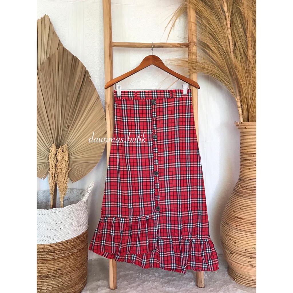 1 KG = 8 PCS || ROK TARTAN MOTIF KOTAK SQUARE ROK FASHION MURAH / ROK NAINA NINA ZIRA-5