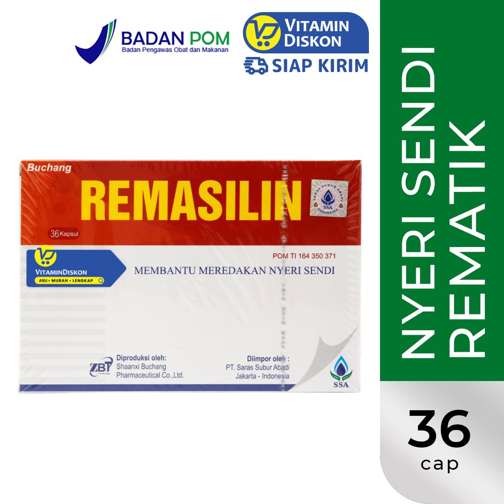 Buchang Remasilin 36 Cap Ssa | Pereda Nyeri Sendi, Rematik Dan Melancarkan Peredaran Darah