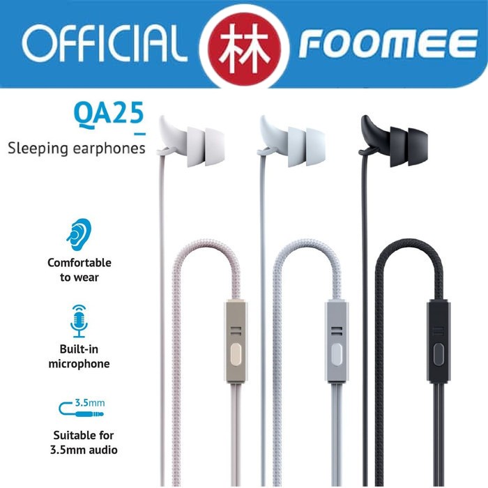 FOOMEE QA25 IN-EAR SLEEP WIRED HEADSET