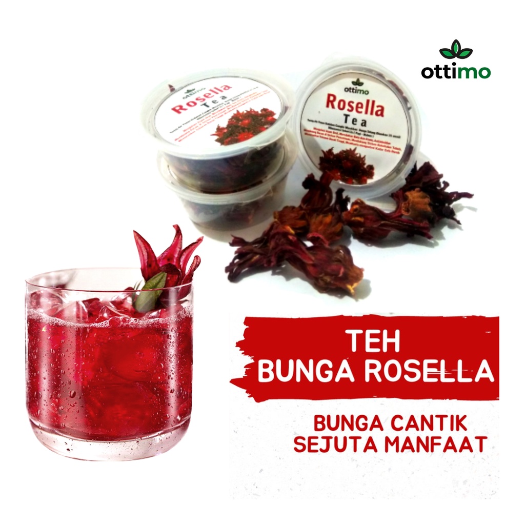 

teh rosela / rosella ungu / rosela kering / teh rosella ottimo kemasan ekonomis