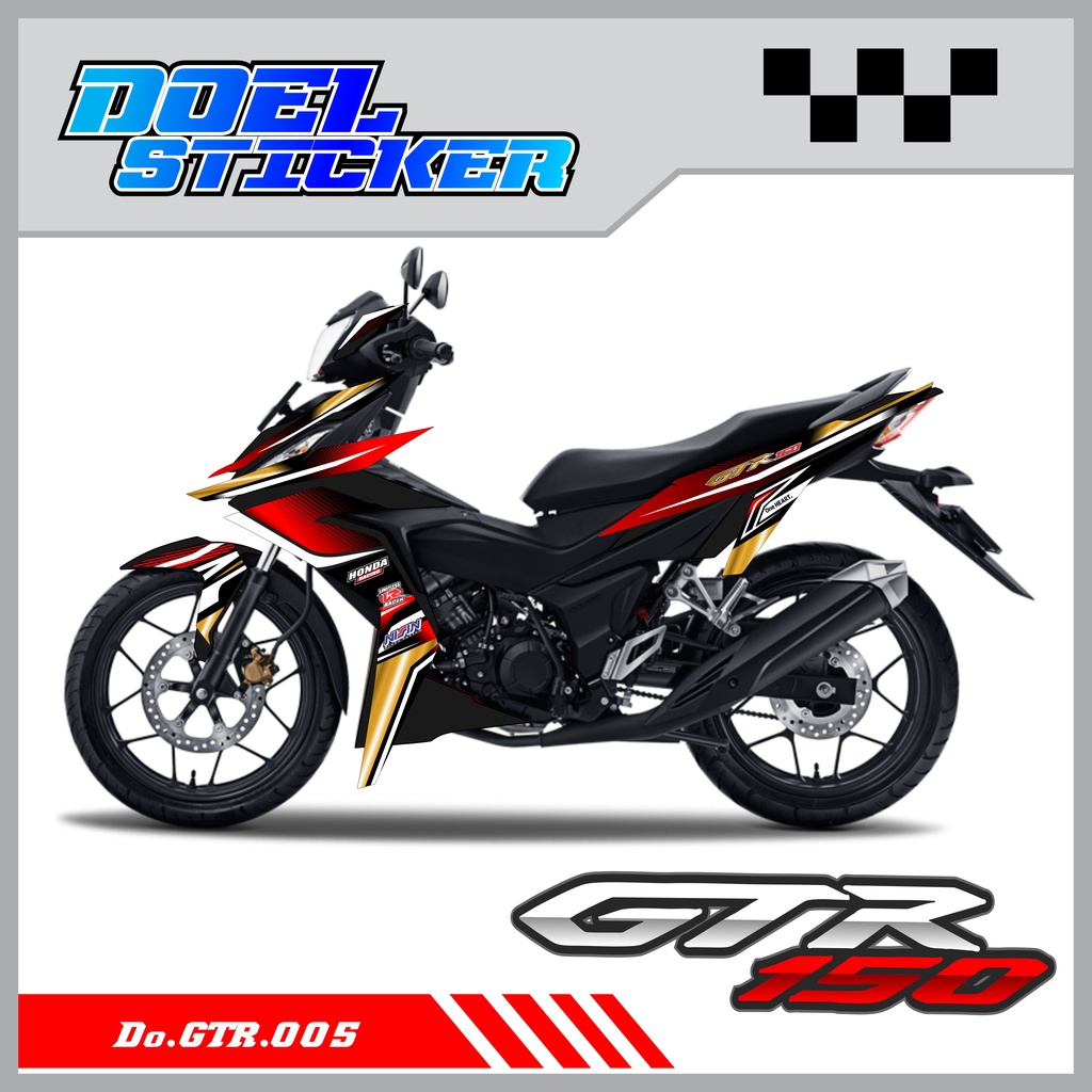 STICKER STRIPING GTR 150 - STICKER STRIPING LIST VARIASI HOLOGRAM , CROME GTR 150 DOEL 005