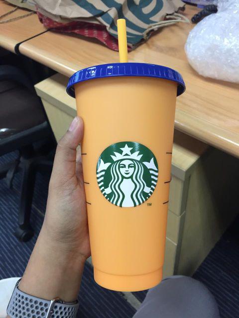 Tumbler Starbucks Reuseable Changing Color