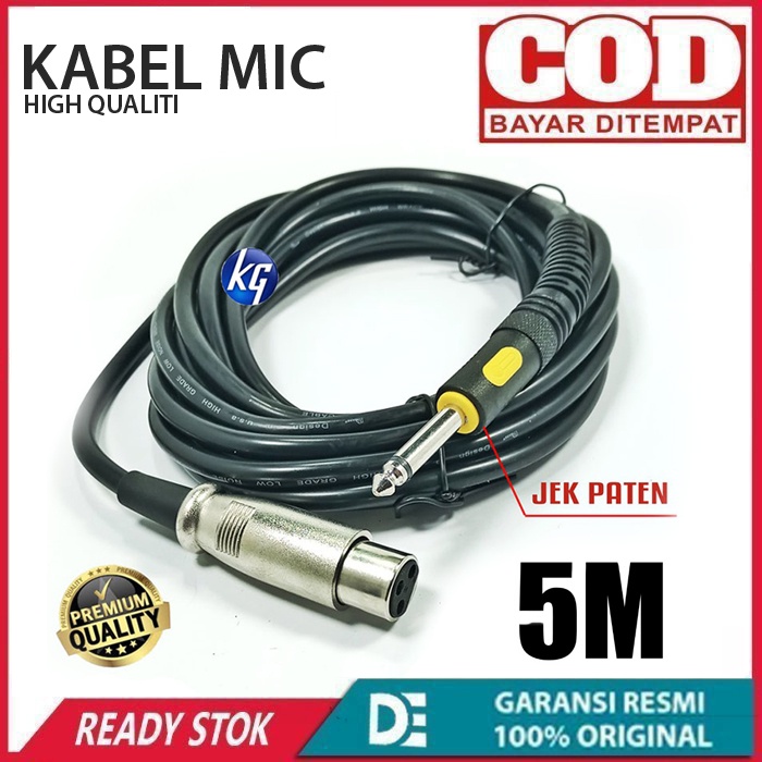 Kabel Mic 5Meter Kabel Microphone High Qualiti Suara bisa Jernih