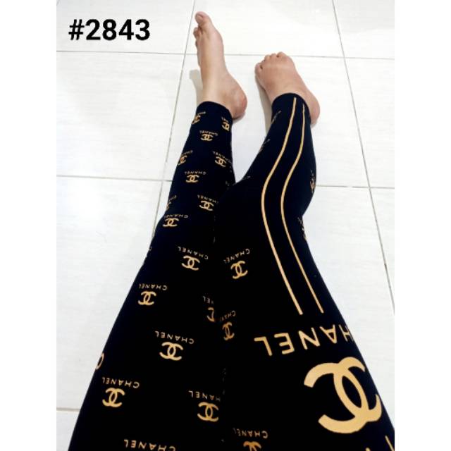 NEW LEGGING CHANEL 958# GOLD IMPORT / LEGGING MURAH / LEGGING IMPORT MURAH