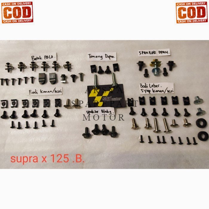 baut full body supra x 125R/baut lengkap full body supra x 125 lama .