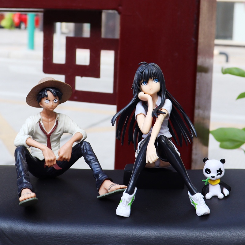 Set Mainan Action Figure Kartun Anime Luffy Yukino Untuk Dekorasi Interior Mobil