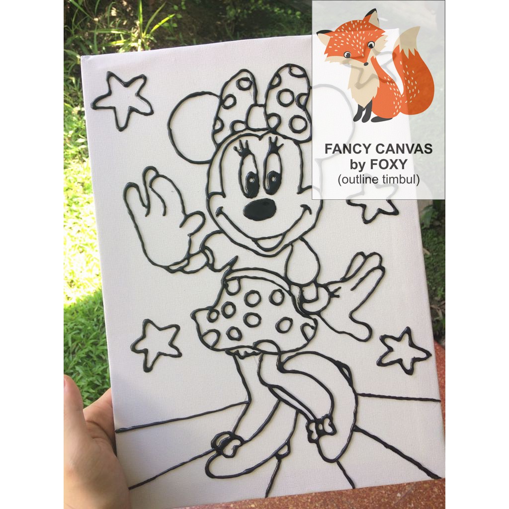 

TERBARU KANVAS LUKIS ANAK OUTLINE TIMBUL GAMBAR - MINNIE MOUSE PERALATAN MELUKIS CANVAS ANAK