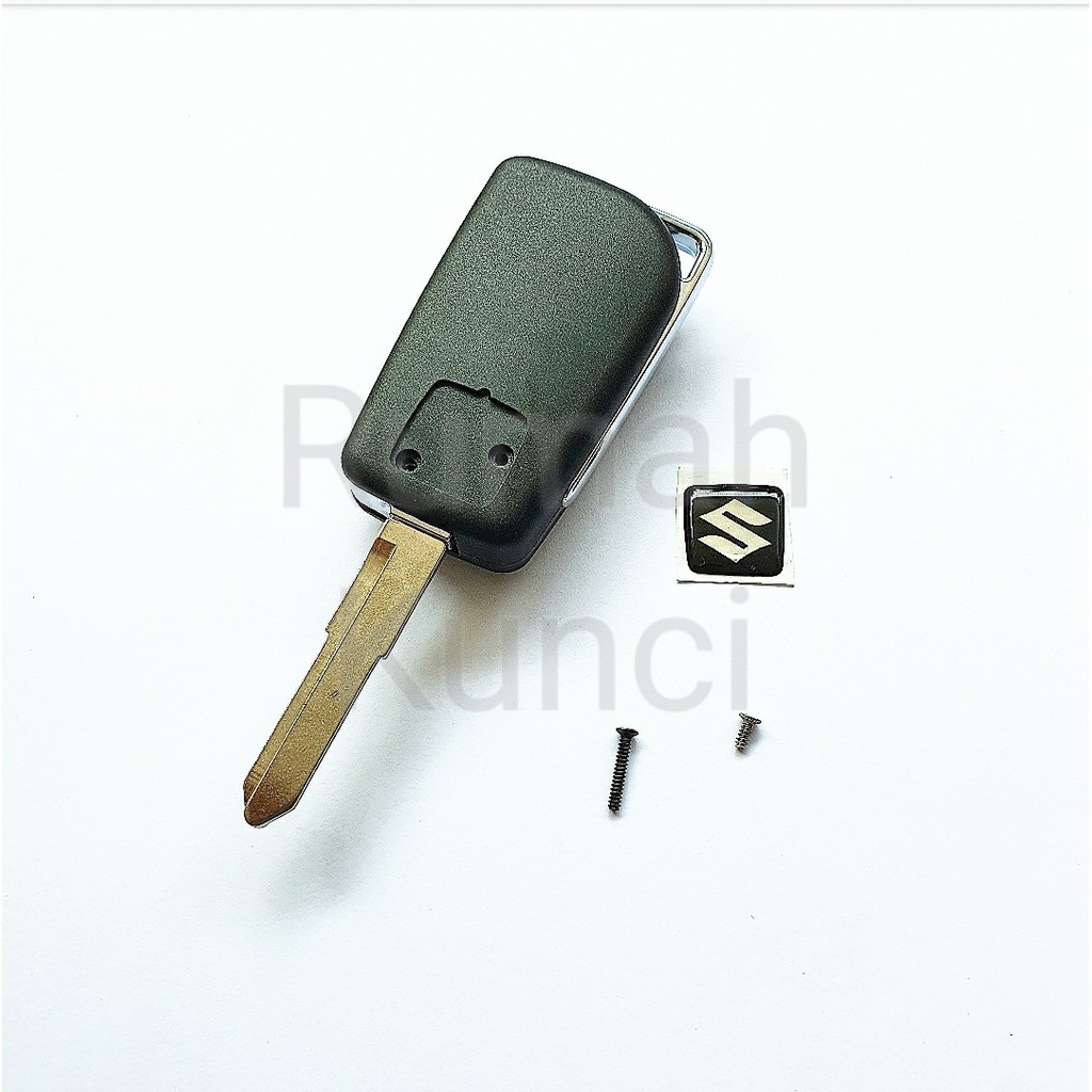 Casing Kunci Lipat Flip Key Suzuki Ertiga APV Swift Xover 2 Tombol + Logo