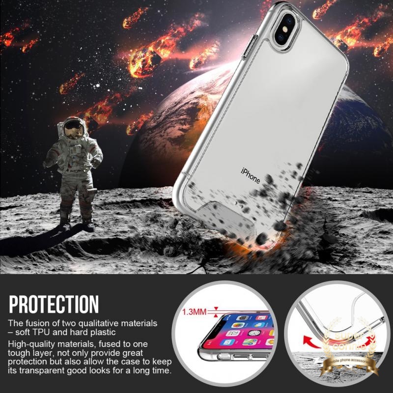 Transparent Soft Tpu Space Phone Case for iPhone 13 12 11 pro max iPhone 7 8 plus 6 6s plus XR X XS max SE 2020 Clear Shockproof Luxury Back Cover