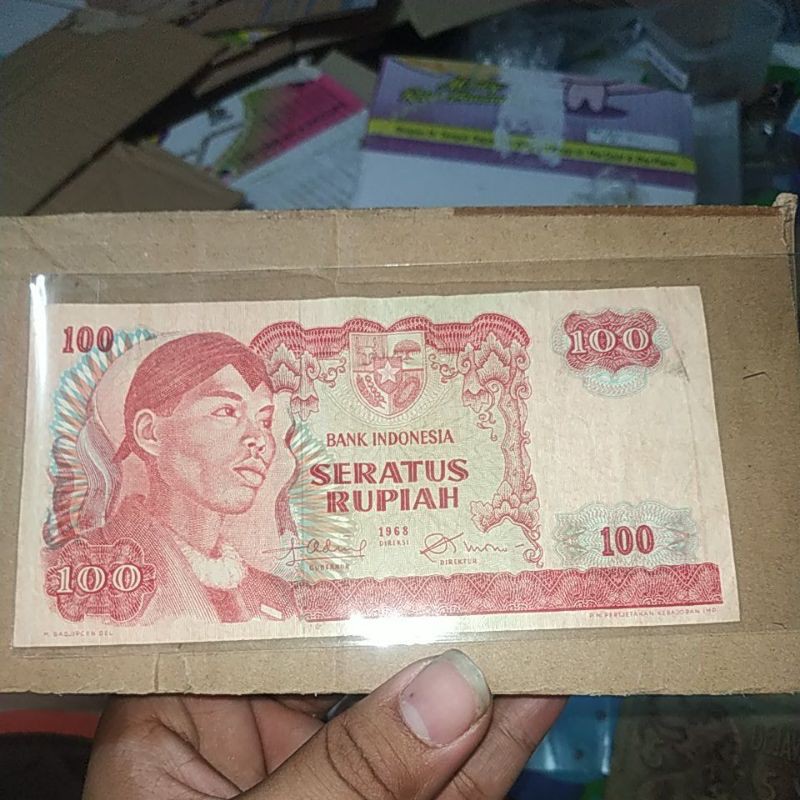 (GRESS/BARU/USED) Uang kuno 100 rupiah jendral sudirman tahun 1968 rp.100 sudirman rp 100 rupiah sudirman uang mahar lama 1 2 5 10 25 50 100 500 1000 5000 1000 rupiah jendral sudirman soedirman