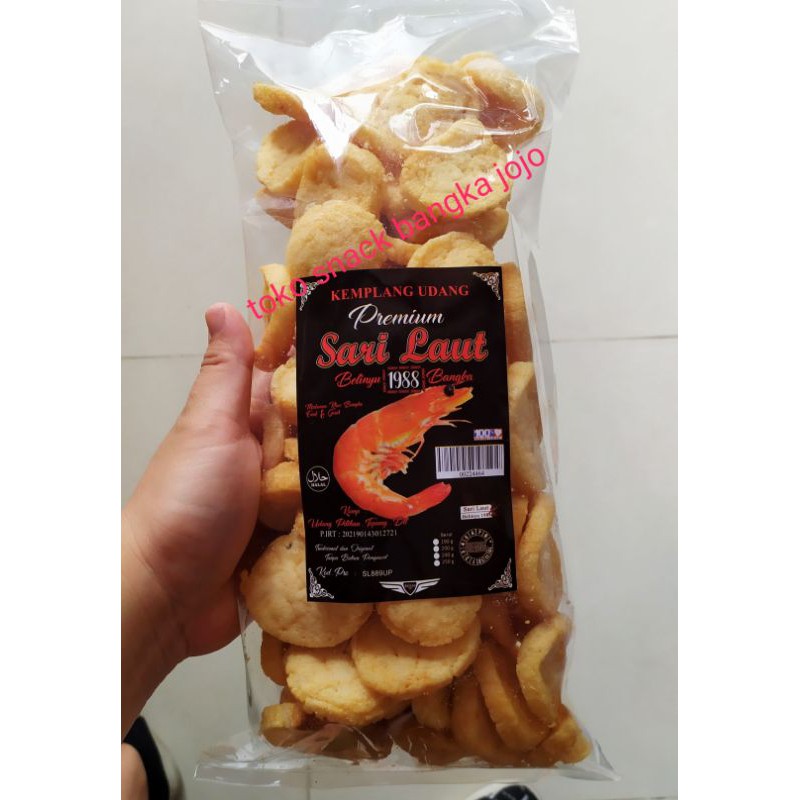 

KEMPLANG UDANG PREMIUM MERK SARI LAUT 200GRAM OLEH OLEH MAKANAN KHAS BELINYU BANGKA ASLI ENAK