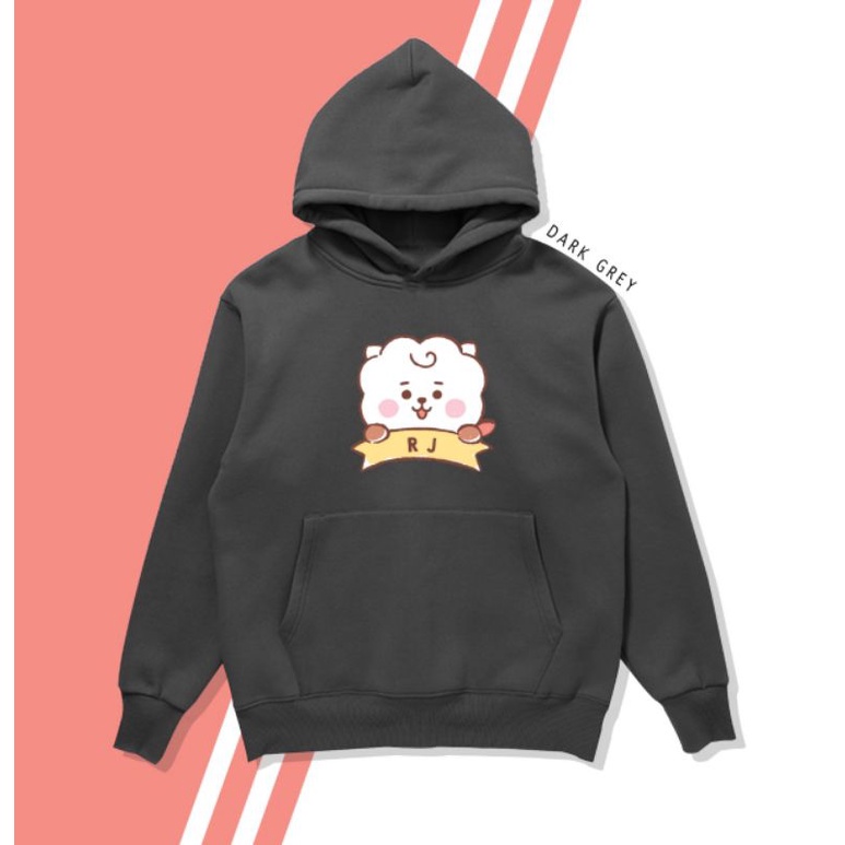 HOODIE BT21 FLEECE/HOODIE BT21 KOYA/CIMMY/TATA/RJ/MANG/COOKY/SHOOKY